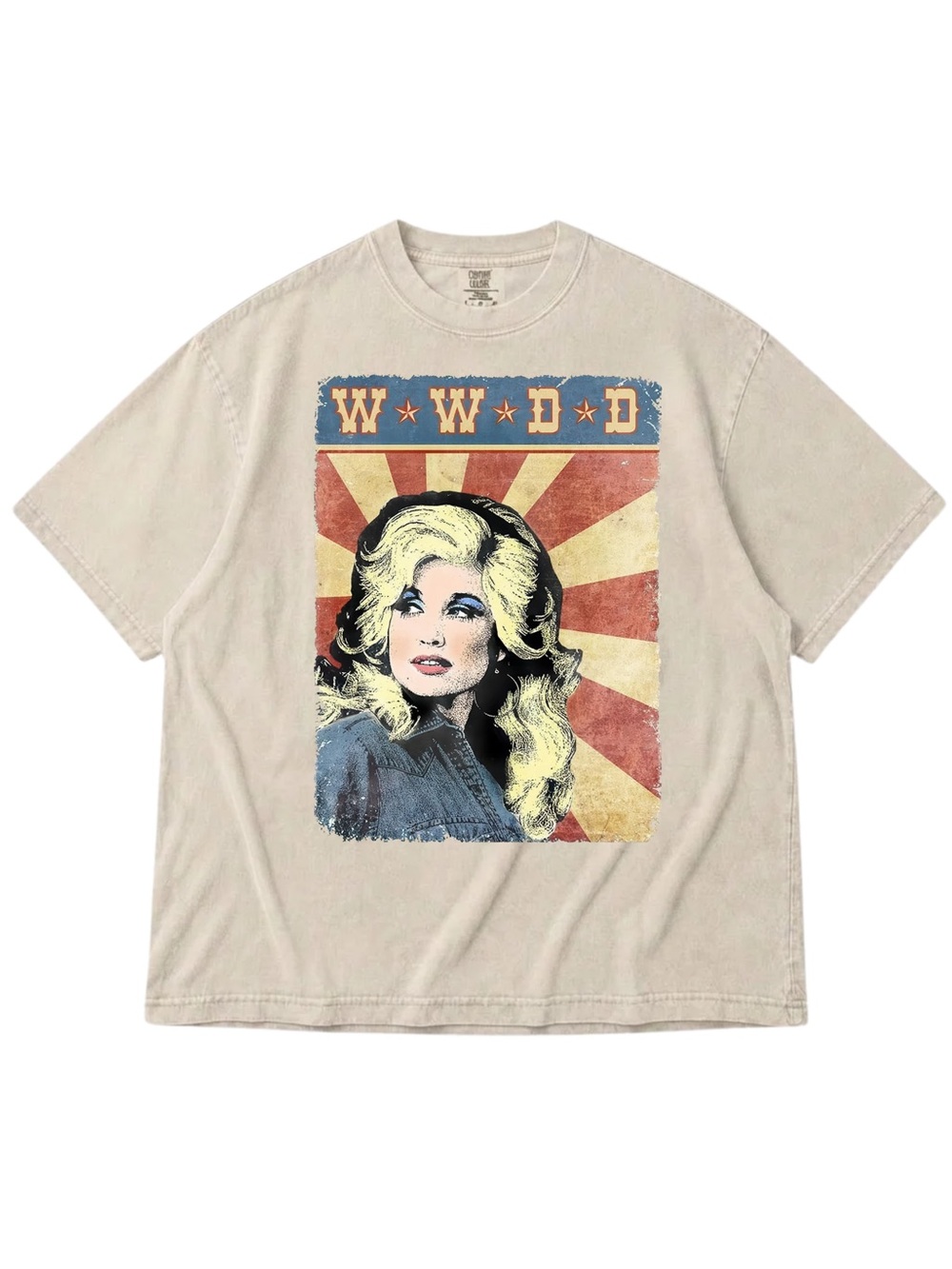 Comfort Colors WWDD Graphic Tee - Ivory with Red & Blue Accents
